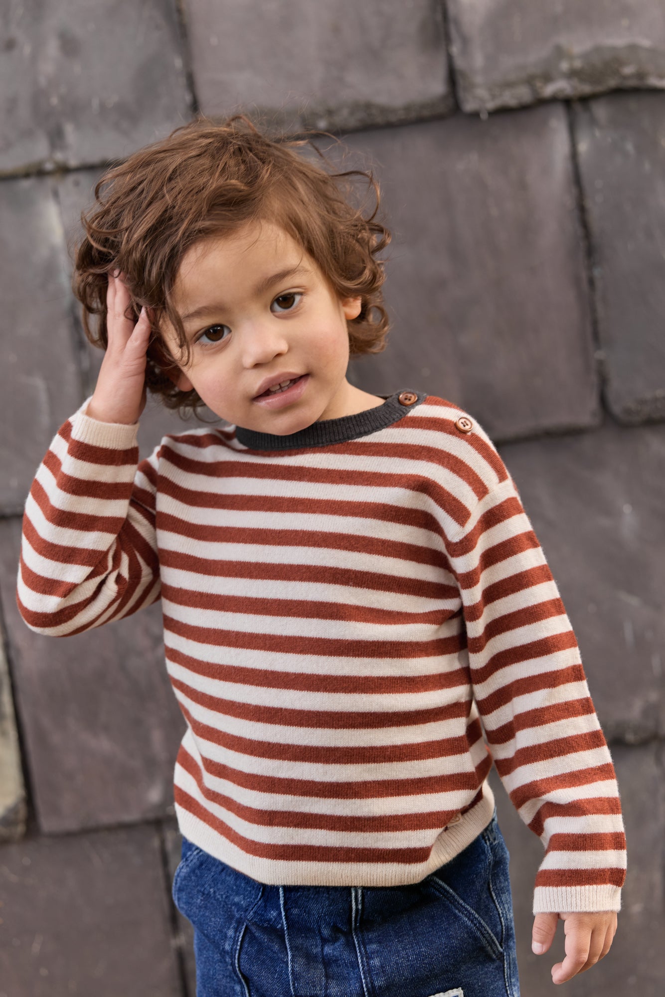 bonton-pull-pepito-nuts-marini-re-coton-cachemire-enfant image 1